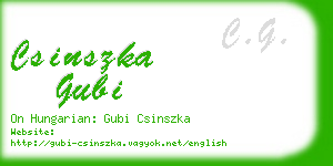 csinszka gubi business card